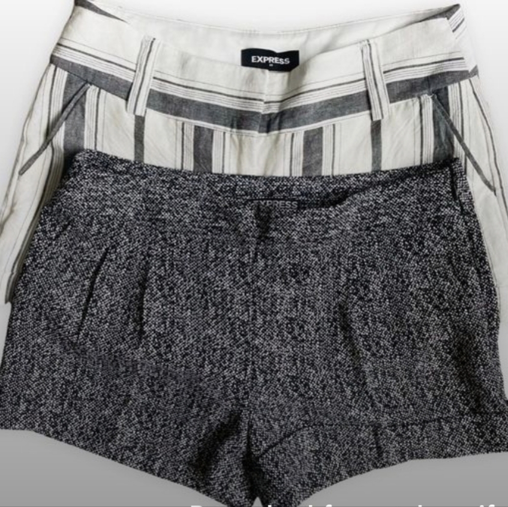 Express Women's Black and White Shorts Set Bundle